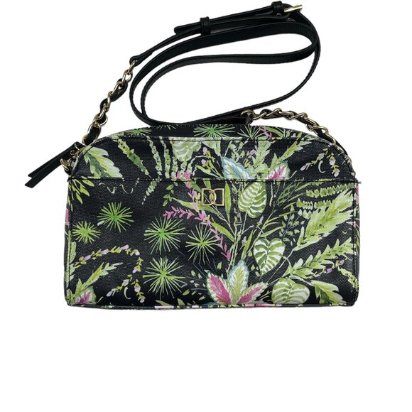Dena - Tropical / Jungle Print Faux Leather Crossbody Bag - EUC - Picture 1 of 11